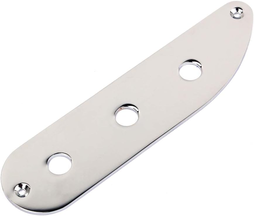SUPVOX Electric Guitar Bridge Control Plate for Tl Style Bass Guitar Beveled Panel with Screw Holes 5.03X1.25X0.07In Lightweight Replacement Part for Music Instrument Hardware