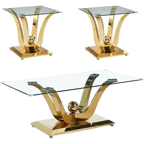 Modehodei 3-Piece Glass Table Set Cover