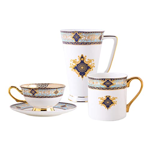 Taza de café Taza y taza de café europeo de la taza de la taza de regalo de tres piezas Juego de té de la tarde…