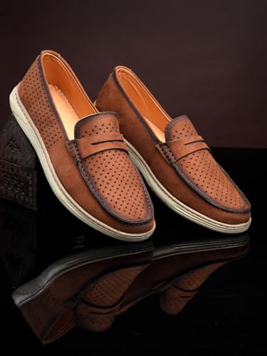 Image of Men's Denim Causal Loafers | Premium Breathable Upper | Driving Loafers | Lighweight Slip-On's | Soft Cushioned Insole | Super Flexible, Comfortable for Men