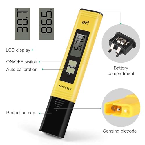 Miniatura 2 de Pantalla Digital De Mano Ph Tester, Calidad Del Agua Medidor De Prueba Con Rango De Medición De Ph De 0-14 Ph Medidor De Digital Portátil De Alta Precisión Para Acuarios, Piscinas, Auto Calibración