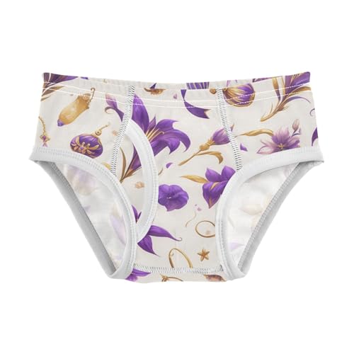 KLL Mardi Gras Carnival Purple Holiday Pattern Toddler Boys' Soft Briefs Underwear Breathable Children Undies