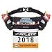 Fitletic Water Bottle Belt | Unique Zero Bounce Design for Running, Triathlon, Ironman, Marathon, 10K, 5K, Trail | HD06-C2S Hydra 12 V2 Hydration Belt, Small/Medium, Black & Red