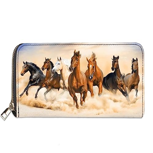 Qwalnely Joli portefeuille pour femme et fille, porte-monnaie pour téléphone, argent, carte de crédit, sac à main en cuir synthétique avec fermeture...