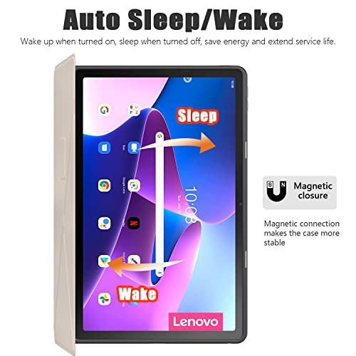E Net-Case Case For Lenovo Tab M10 Plus 3Rd Gen 10.6 Inch Multi-Angle Adjustable Full Protection Soft Tpu Back With Auto Wake/Sleep For Lenovo Tab M10 Plus 3Rd Gen 10.6" Tablet 2022 #TOP3