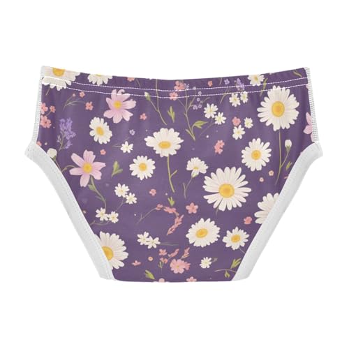 KLL Seamless Daisy Flower Purple Baby Boys Soft Underwear Briefs Breathable Undies2