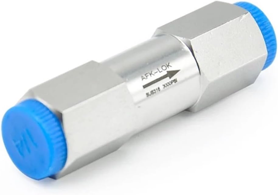 3000PSI Non Return Check Valve Stainless Steel 316 NPT Female 1/8" 1/4" 1/2" 3/4" for Gas and Liquid(3/4")