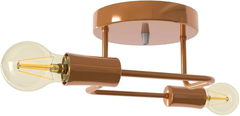 Lustres Luminrias Sputnik Aranha 2 Braços Quarto Sala e Cozinha (ROSE GOLD)