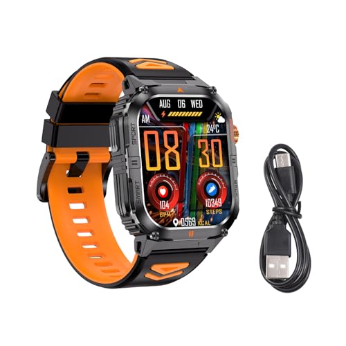 Jectse Reloj Inteligente para Hombres Y Mujeres, Reloj Deportivo Inteligente, con Linterna LED Pantalla De 2.0 Pulgadas, Más De 100 Modos Deportivos Llamada BT, Diseñado para Una Vida (Negro y