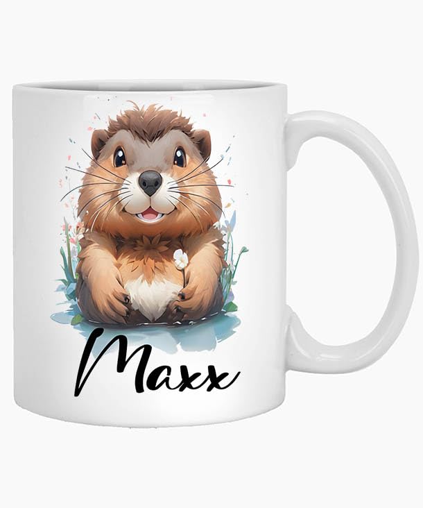 Beaver Mug - Personalised Beaver Name Maxx 11oz White Mug Gift - Beaver Lover Gift - Beaver Lover Mug - Beaver Present Gift for Beaver Lover - Beaver Coffee Mug 188493