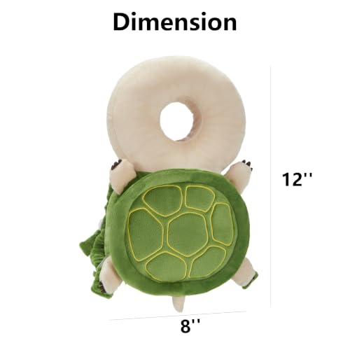 Image of Baby Head Back Protector Backpack Toddler Safety Protector Cushion Pad Soft, Adjustable and Lightweight Design for Safe Walking and Crawling Toddlers Girls and Boys(Turtles)
