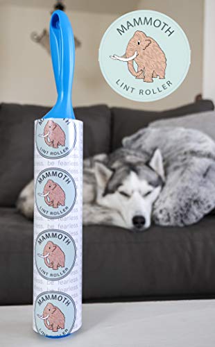 Mammoth Lint Roller-Extra Large Lint Roller, 2 Rollers and 2 Refills, 90 Sheets per Roll, Perfect for Pets (360 Extra Long Sheets Total)