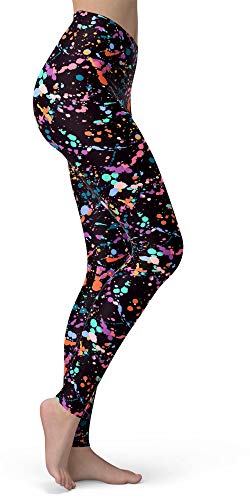 Image of sissycos Women's 80s Leggings Neon Artistic Splash Printed Pants