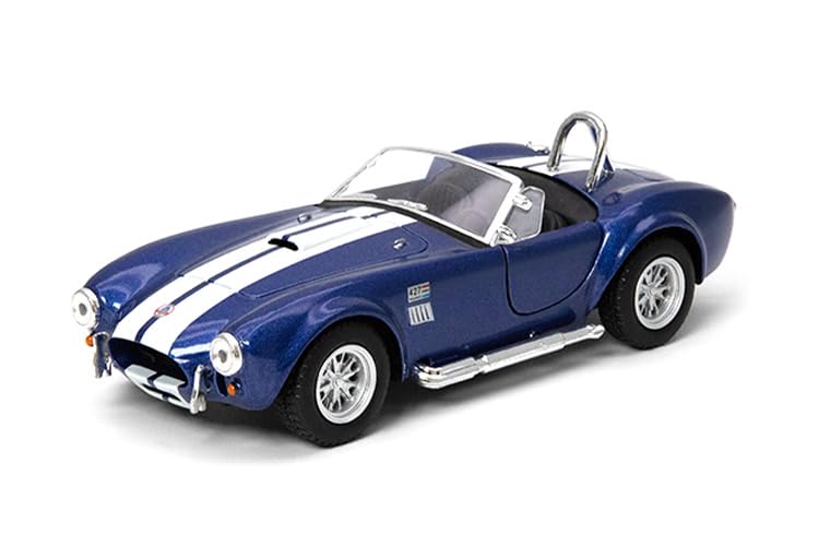 Mayatra's Kins Mart 1965 Shelby Cobra 427 S/C Convertible, 1/32 Scale Diecast Model Toy Car (Blue)-image-1