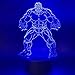 Produktbild Nur 1 Stück Hulk 3D Lampe Superheld Film Film Nachtlicht für Kinder Geschenk Wohnzimmer Lampe Touch Sensor Nachtlichter Modernes Geschenk Led Nachtlicht