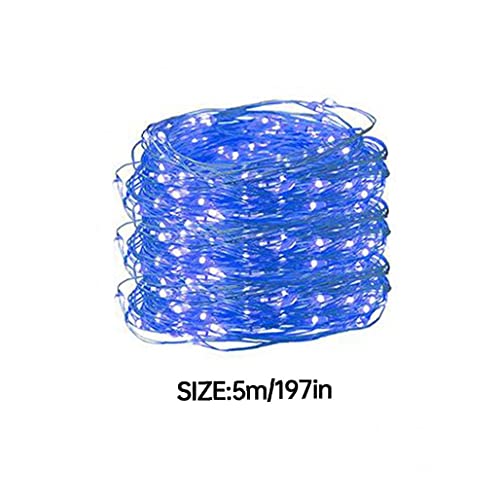 LED Fairy Light Waterdicht 5m 50 LED's Cooper Draad String Lamp Decor (geen batterij) 2pcs Blue String Light - Image 8