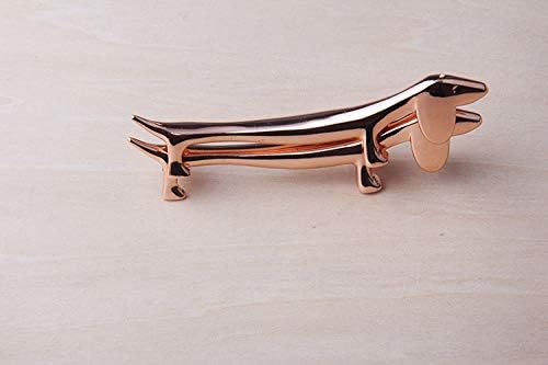 Miniatura 8 de ChezMax Juego de 5 palillos de aleación de zinc, cuchara, tenedores, cuchillos, vajilla de descanso, color oro rosa