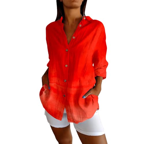 Womens blouse orange idéale pour vos sorties et moments de détente chic
