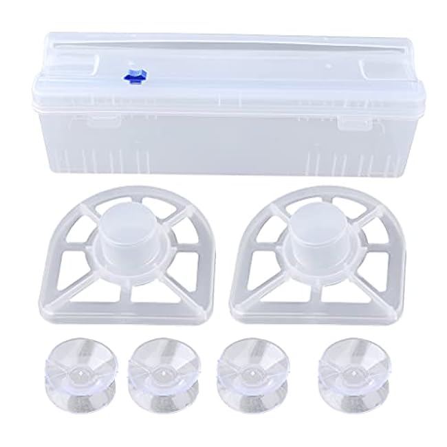 Home Food Wrap Dispenser with Slide Cutter Cling Film Wrap Dispenser Plastic for Sharp Cutter Storage Holder Kitchen Too