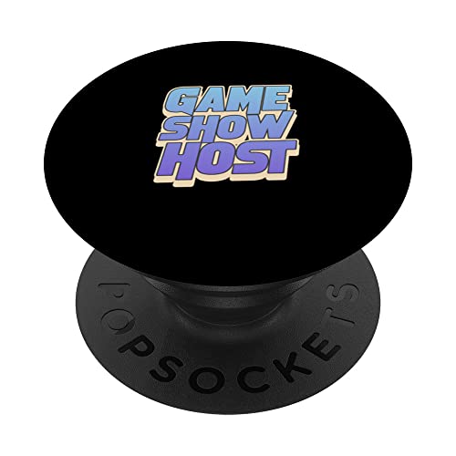 Exciting Board Games Funny Game Show Host Funny Gaming PopSockets Swappable PopGrip, Black