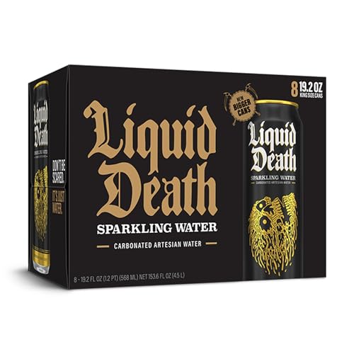 Liquid Death Sparkling Water, 19.2 fl oz. King Cans (8-Pack)