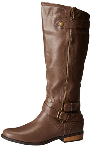 Rampage Women's Hansel Knee High Boot, Brown Smooth, 5.5 M US