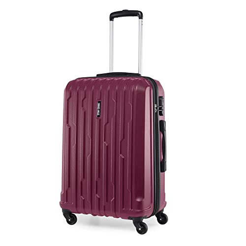 Image of Stony Brook by Nasher Miles Storm Hard-Sided Polycarbonate Check-in Luggage Wine Red 28 inch |75cm Trolley Bag
