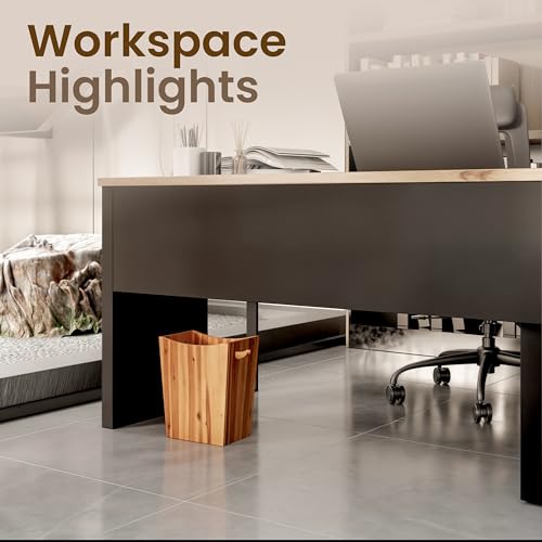 Tidita 2 Gallon Acacia Wooden Bin, Wastebasket – Small Trash Can, Decorative Bathroom Trash Can, Waste Basket for Bedroom, Office Garbage Can, Wood Bathroom Accessories, Boho Bedroom Decor