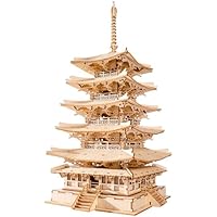 Rolife Madera Puzzle 3D Torre Pagoda de Cinco Pisos Maquetas