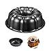 Molde Savarin Bandeja de Horno Redonda de Acero Molde de Pastel Antiadherente Moldes para Pasteles en Espiral Forma Pastel Horno Molde Savarín para Bizcocho Hornear Tartas Pan Hornear Gugelhupf 1pcs