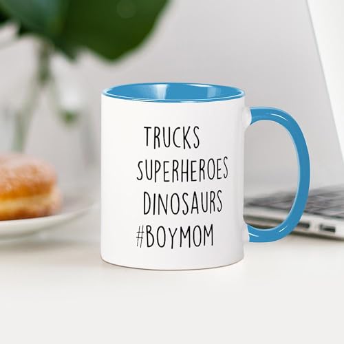 Taza de cerámica blanco y azul 11 oz CafePress miniatura 4