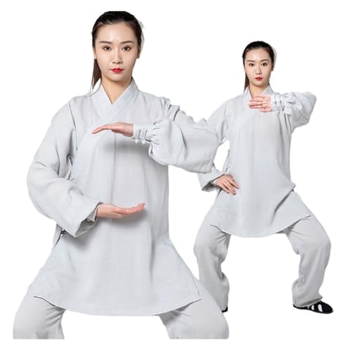 Ensemble haut et pantalon de Kung Fu vêtements traditionnels en coton et lin
