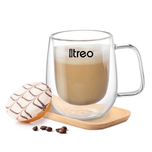Image of Treo by Milton Halo High Borosilicate Glass Tea & Coffee Mug Set of 1, 270 ml I Micro Wave & Refrigerator Safe I Reduced Condensation I Food Safe I Premium Gifts for Woman, Man