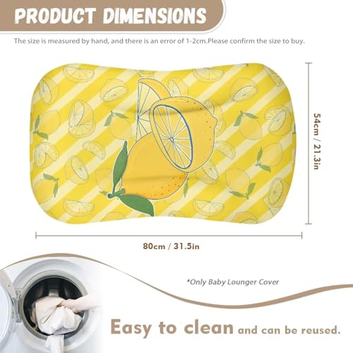 Image of ZOUTAIRONG Lemon Bassinet Sheetsack Bassinet Sheets Yellow Neutral Unisex Fitted Baby Bassinet Sheets Set for Standard Bassinets for Baby Boys or Girls