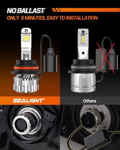 image for SEALIGHT 9007/HB5 Bulbs 36000LM Ultra-Brighter, 9007 Bulbs 6500K Cool 