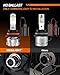 SEALIGHT 9007/HB5 Bulbs 46000LM, 9007 Bulbs 6500K Cool White Fog Lights, 60000+ Hours’ Lifespan with 15000RPM Cooling Fan, 1:1 Mini Size Quick-Install Plug and Play, Pack of 2