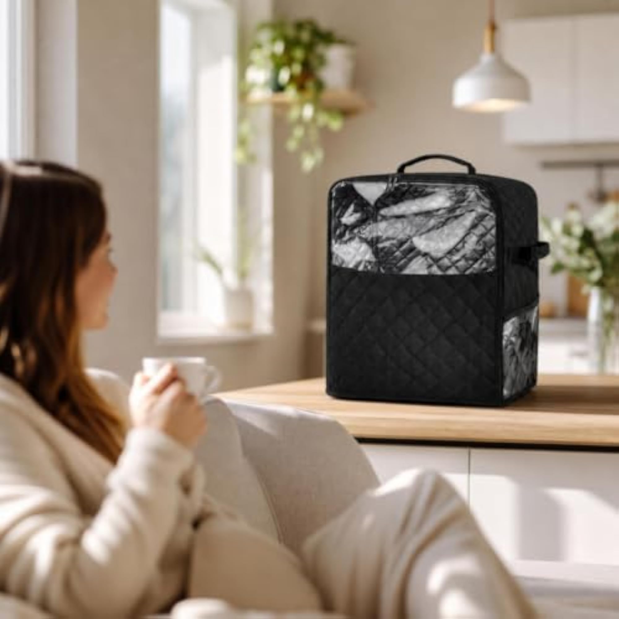 Blender Storage Bag with Side Pocket for Kitchen Countertop