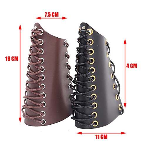 Lokheira Archery Archery Arm Guard, Archery Bracer,Archery Leather Forearm Protector W/Bow Range For Recurve Compound Long Bow Hunting Shooting(Black) #TOP3