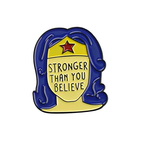 CHOORO Wonder Woman Brooch Pin Stronger Than You Believe Wonder Woman Jewelry Super Hero Jewelry Gift for Wife/Mom/Sister (Wonder Woman Bp) Cover