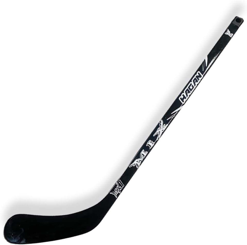 Hagan Hockey Supersized Knee Hockey Goal – Durable Portable Indoor Outdoor Net with Two PRO Composite Select Sticks, Five PRO Precision Knee Hockey Balls, Four Stakes, Ideal Backyard Sports Equipment