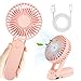 Gifort Ventiladores USB, Mini Ventilador de Mano Portátil Plegable con 3000mAh Batería Recargable, 3 Velocidades portátil Eléctrico Ventilador para Oficina, Hogar, Viajes, Aire Libre (Pink)