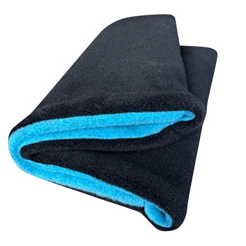 Bufanda tubular infantil Wollhuhn reversible en forro polar negro y turquesa talla única
