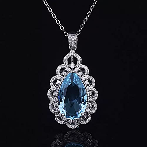 Colliers pour Femmes avec pendentif aigue-marine Seablue pour tenue de soirée