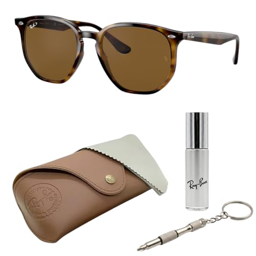 Image of Ray-Ban RB4306 Square-Round Shaped Sunglasses for Men & Women with Official RAYBAN Eyewear Kit