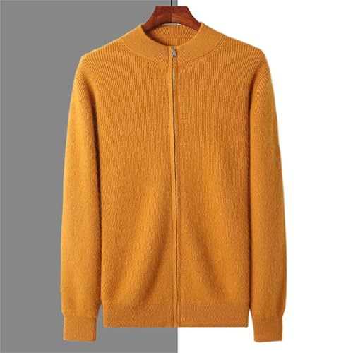 Men's Cardigan Sweaters Winter Thickened Warm Casual Stand Collar Knitted Large Size Outerwear with Zipper2