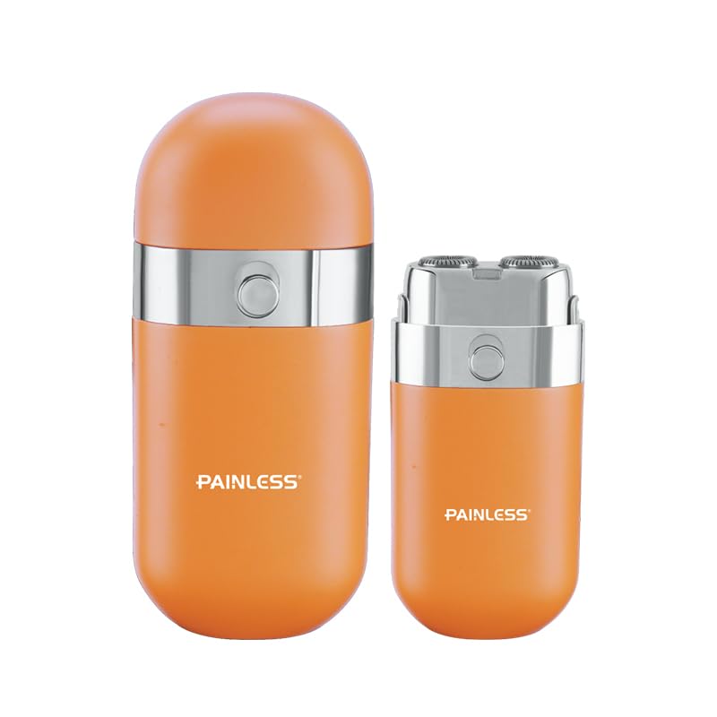 Painless Portable double blade Facial Hair Remover for Women,Waterproof Shaver Painless Instant Hair Removal Device for Chin/Upper Lip (Orange) (B0CG39KLNF) Amazon Price History, Amazon Price Tracker