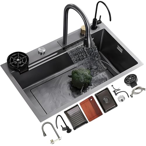 Jetxyhub LYQ-206 Edelstahl-Küchenspüle 80x45x22cm