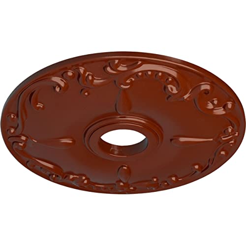 Médaillon de plafond 45,7 cm Kent Ekena menuiseries rouge brique - 3