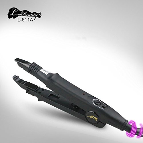RONX_shelly Professional Hair Extensions Tool Hair Connector Keratin Hair Extensions Fusion Heat Iron Wand Adjustable Temperature Melting Tool with US Plug-Black