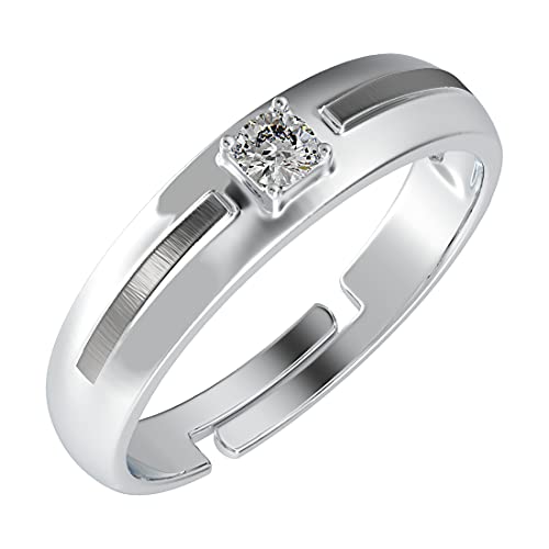 Clara Pure 925 Sterling Silver Nario Adjustable Ring Gift for Men and Boys | Partial Matte Finish